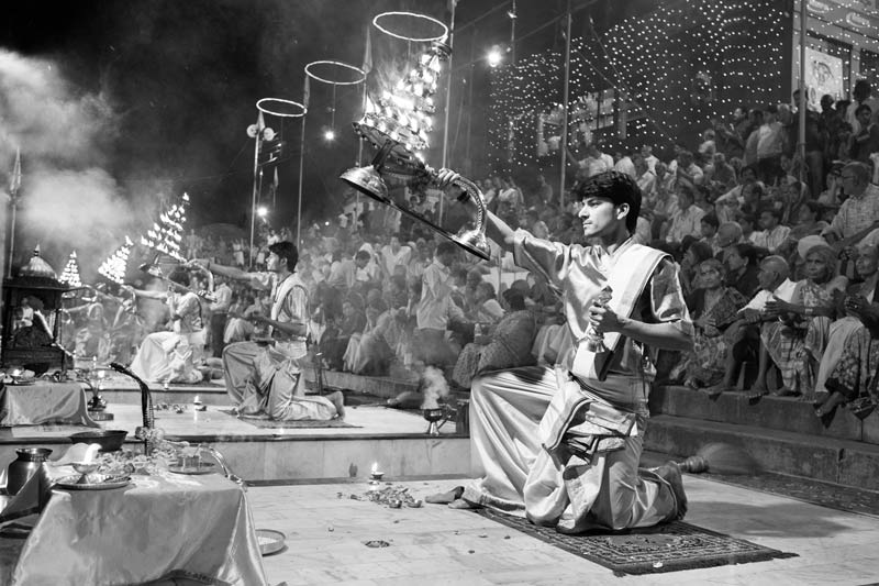 'Ganga Aarti' at Dashashwamedh Ghat in Varanasi, Uttar Pradesh